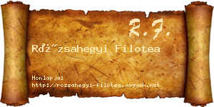 Rózsahegyi Filotea névjegykártya